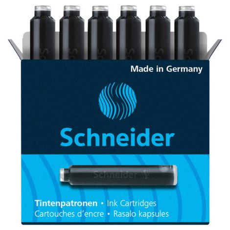 Naboje Schneider krótkie 6szt czarne
